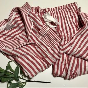 Two piece matching striped PJ set
